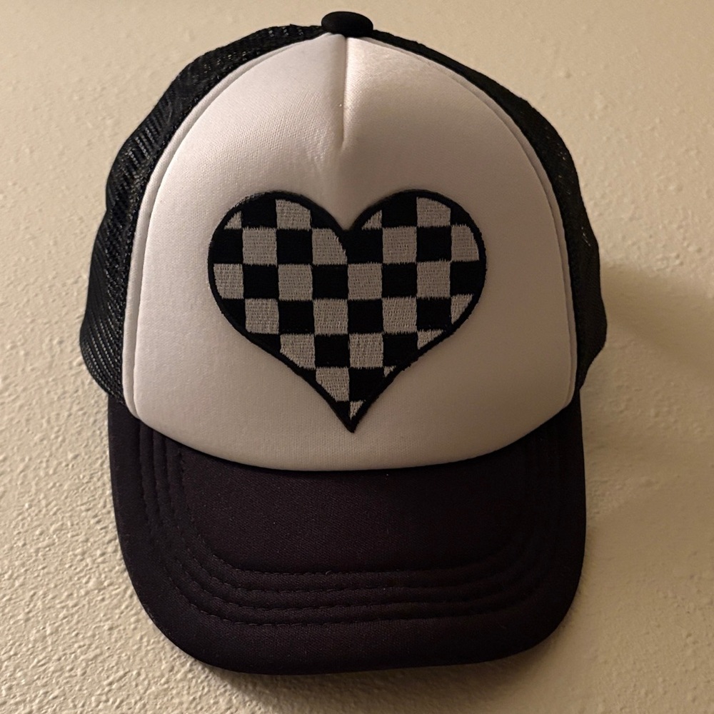 Checkered Heart Trucker Hat